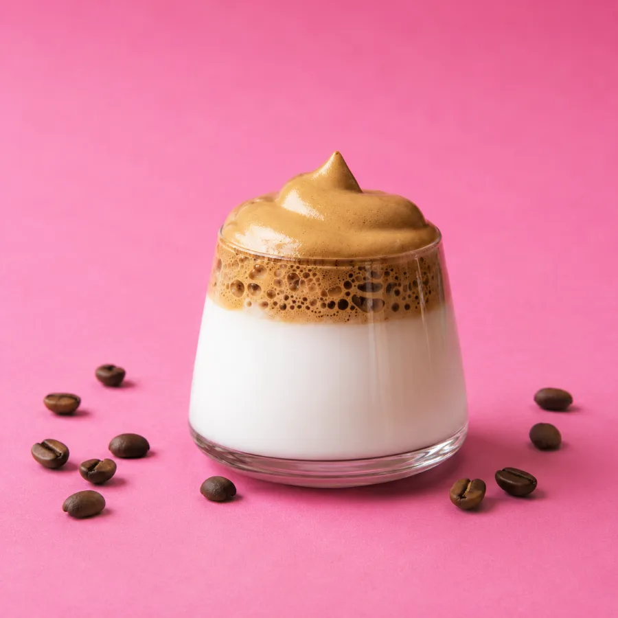 Dalkomi signature dalgona-style hot coffee
